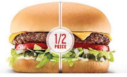 sonic 1/2 price cheeseburgers