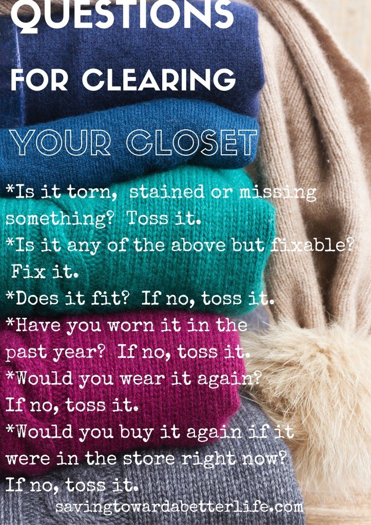 Should I keep it closet checklist