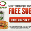 THREE new coupons from Quiznos including BOGO subs!