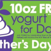FREE Yogurt for Dad at Yogurt Mountain on Sunday!