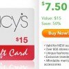 Christmas Deal: $15 Macy’s Gift Card for just $7.50