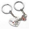 Heart and Key Couples “I Love You” Key Chains