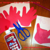 “I Love You” Handprint Valentine Card