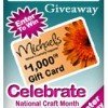 National Craft Month and $1,000 Michael’s Gift Card Sweepstakes