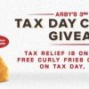 FREE Curly Fries or Potato at Arby’s on Tax Day