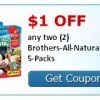 $1.00 Coupons for Brother’s All Natural Disney Fruit Snacks | Great for Lunchboxes!