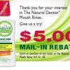 REBATE: Natural Dentist Mouth Rinse = $2 money maker at Walgreens
