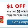 $1/2 Hormel Pepperoni Coupon = $.50 at Dollar Tree!