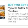HOT! Buy 2 Get 1 FREE Tyson Batter Dipped Tenders
