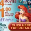 Disney Movie Club: 4 Movies for just $1.00
