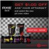 Save $1.00 on AXE hair products at Target
