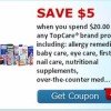 $5/$20 TopCare brand purchase (Eye care, baby care, first aid, pain relivers, personal care)