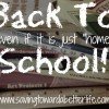 Back to School – even if it is just “home” school