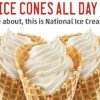 Sonic: 1/2 Priced Cones on Monday, 9/22