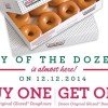 Krispy Kreme: Buy One Dozen Get One Dozen FREE (TODAY only)