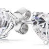 Swarovski Elements 2 Caret Crystal Heart Earrings $4.99 shipped!