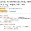 Amazon: Always Discreet Liners 44ct $1.79 SHIPPED