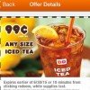Dunkin’ Donuts: $.99 Tea for Perks Members thru 6/30 | 65 Bonus Points TODAY 6/11