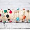 Colorful 3 Stone Bangle Bracelets $4.99
