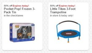 Target Two 50 Off Toys Today Only Little Tikes Trampoline And Frozen Pocket Pops