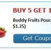 Buy 5 Buddy Fruits Get 1 FREE Coupon = $.73 each at Walmart