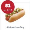 Sonic: $1 Hot Dogs on Monday, February 15, 2016