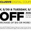 Dollar General: $2/$10 purchase thru 5/31