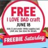 KMart: FREE I Love Dad Craft on Saturday June 18th