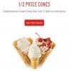 Sonic 1/2 Price Ice Cream Cones TODAY, July 7th