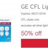Target: 50% off GE CFL Light Bulbs (thru 8/27)