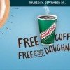 Krispy Kreme FREE Coffee and Doughnut on National Coffee Day 9/29/16!