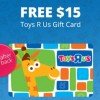 TopCashBack: FREE $15 Gift Card from Toys ‘R Us!