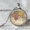 Vintage World Map Necklace $2.50 SHIPPED
