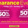 Dollar General Weekend Clearance Event – extra 50% off clearance