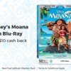 MOANA Blu-Ray/DVD Combo Pack $12.99 after Cash Back