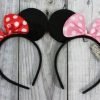 Mouse Ears Headband with Bow (red or pink) – $2.99