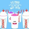 Sonic 1/2 Price Shakes and Ice Cream Slushes on May 25th