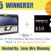 Giveaway: Litom Super Bright 24 LED Outdoor Motion Sensor Solar Light *PLUS* a $10 Amazon Gift Card! (ends 6/30)