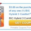Walgreens: Bic Hybrid 3 Comfort Razors $1.22 each (starting 6/4)