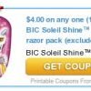 Two New $4 off BIC Razor Coupons = BIC Soleil 2pk just $1.47 at Walmart