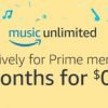 Amazon Prime Music Unlimited: 4 Months for $.99