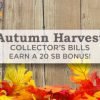 Swagbucks: Autumn Harvest Collector’s Bills Bonus