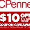 JCPenney $10/$10 Coupon Giveaway in stores SATURDAY 9/23!