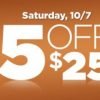 Dollar General: $5 off $25 purchase on Saturday 10/7