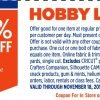 Hobby Lobby: 40% off One Regular Price Item (in store or online) thru 11/17