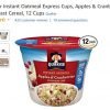 Amazon: Quaker Oatmeal Cups $.72 each!