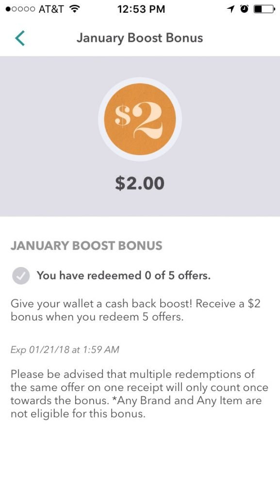 Ibotta January $2 Boost Bonus