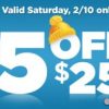 Dollar General: $5 off $25 purchase on Saturday 2/10
