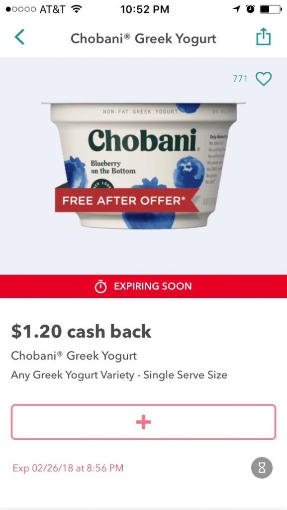 Ibotta: FREE Chobani Greek Yogurt after cash back (BACK thru 3/2!)