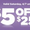 Dollar General: $5 off $25 purchase on Saturday 4/14